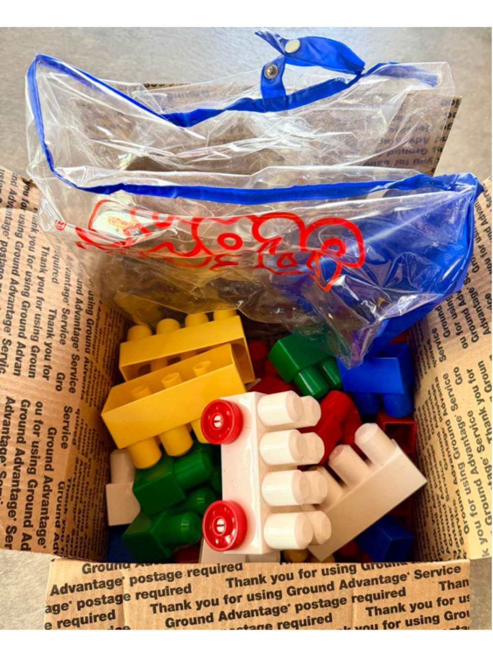 Box of Mega Bloks w/Storage Bag
